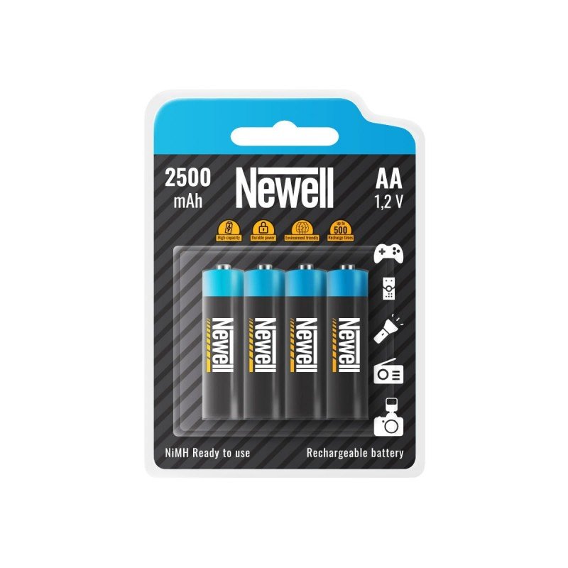 Newell 4-Pack NiMH Rechargeable AA Batteries 2500mAH - cambuy-lives Newell 4-Pack NiMH Rechargeable AA Batteries 2500mAH - cambuy-lives